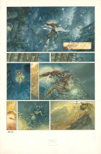 Colored original page, Le Roi des méduses, Thierry Ségur
