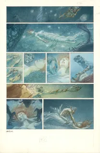 Planche couleur, Le Roi des méduses, Thierry Ségur