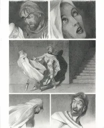 Black and white original page, Macbeth, Paul & Gaëtan Brizzi