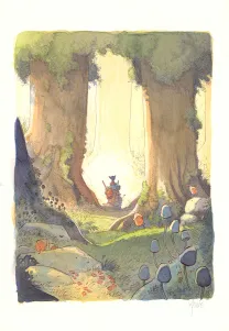 Colored illustration, La Folle et Incroyable Aventure du chevalier Léon, Vincent Mallié