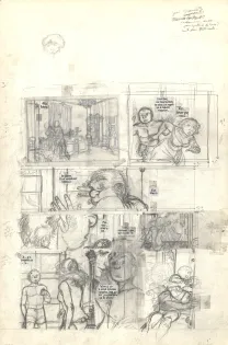 Black and white original page, Julien Boisvert , Jikuri (T.3), Michel Plessix