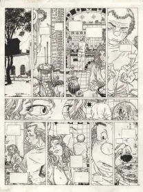 Black and white original page, Julien Boisvert , Jikuri (T.3), Michel Plessix