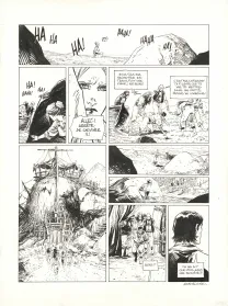 Black and white original page, 1629... ou l'Effrayante Histoire des naufragés du Jakarta, L'île rouge (T.2), Thimothée Montaigne