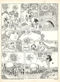 Black and white original page, Les 7 Vies de l'Épervier, Le Temps des chiens (T.2), André Juillard
