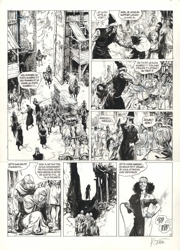 Planche noir et blanc, Thorgal, Kriss de Valnor (T.28), Grzegorz Rosinski