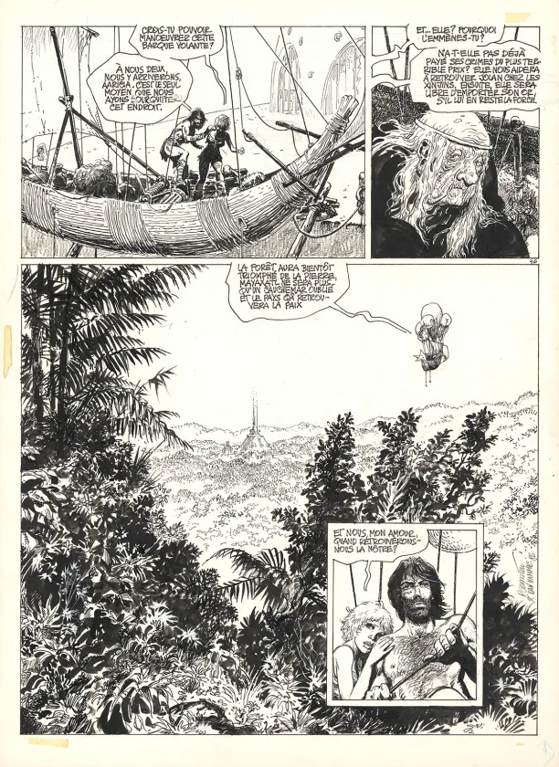 Planche noir et blanc, Thorgal, La Cité du Dieu perdu (T.12), Grzegorz Rosinski
