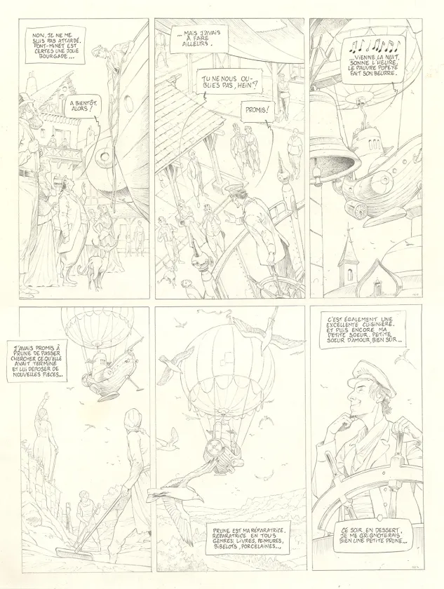 Planche noir et blanc, Sprague, Le Marin céleste (T.2), Olivier Roman