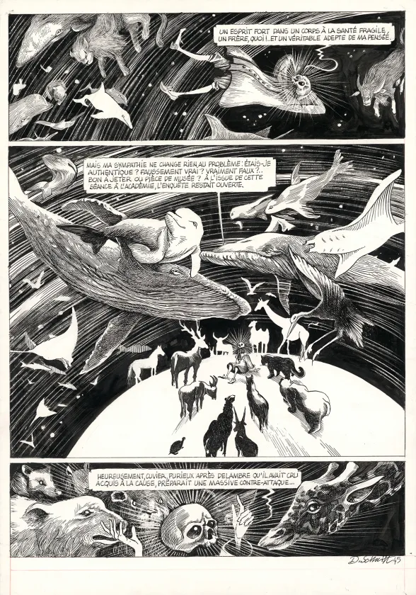 Planche noir et blanc, La Tête de mort venue de Suède, Daria Schmitt