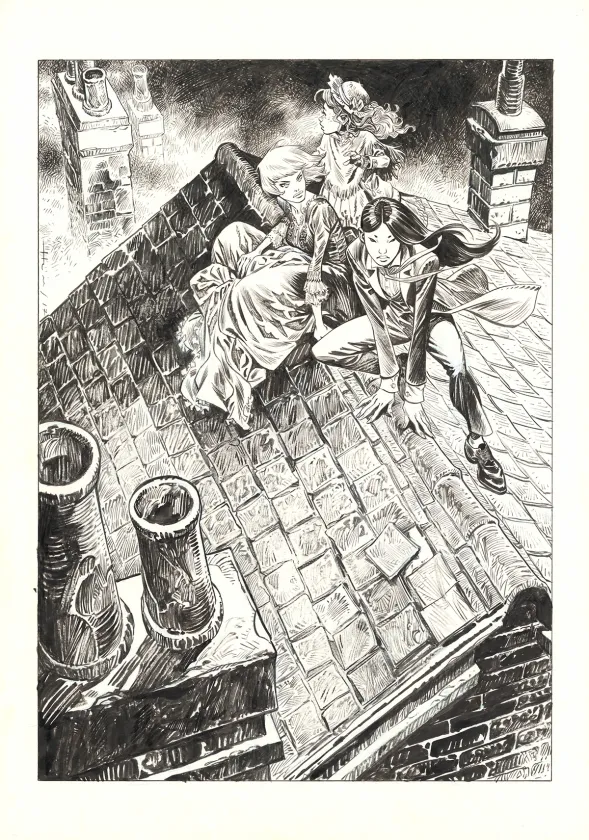 Illustration noir et blanc, Shi, Le Roi démon (T.2), Josep Homs
