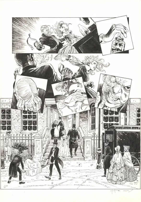 Black and white original page, Shi, Le Roi démon (T.2), Josep Homs