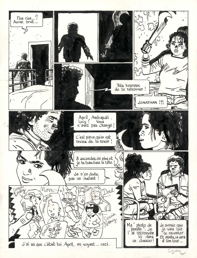 Planche noir et blanc, Jonathan, Celle qui fut (T.16),  Cosey