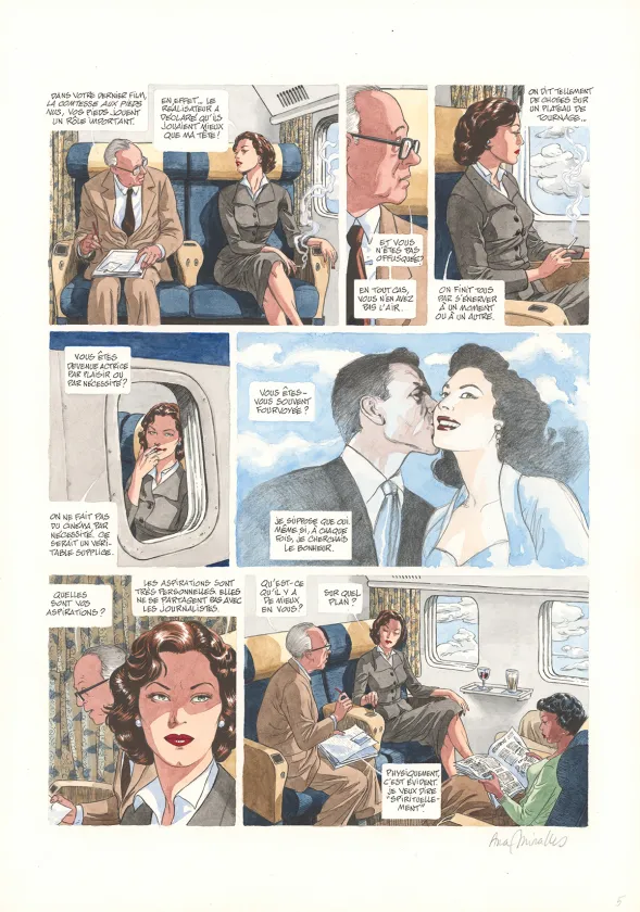 Colored original page, Ava, quarante-huit heures dans la vie d'Ava Gardner, Ana Miralles