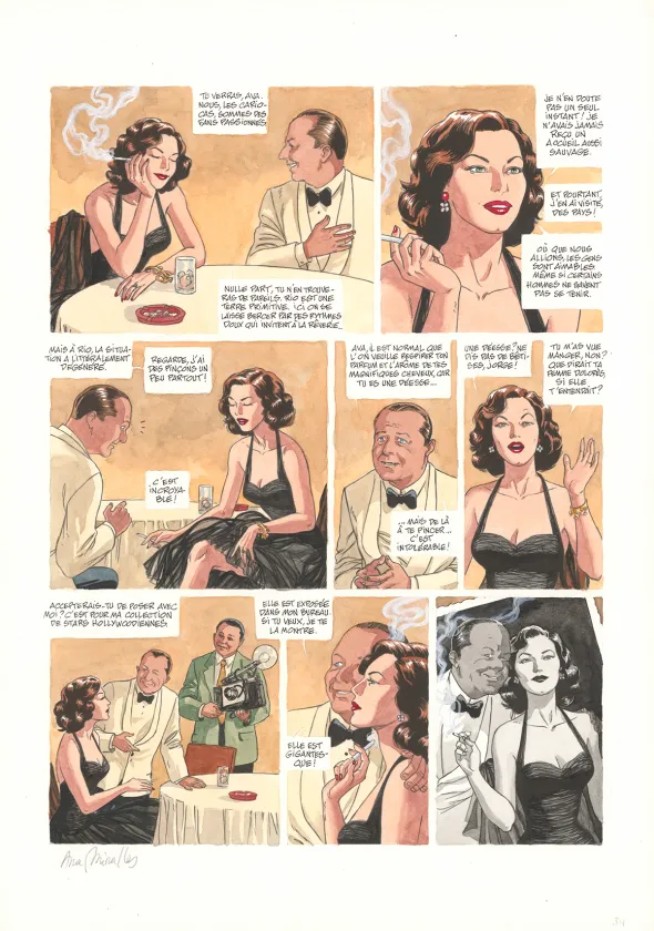 Colored original page, Ava, quarante-huit heures dans la vie d'Ava Gardner, Ana Miralles