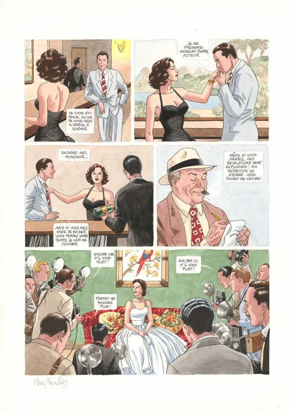Planche couleur, Ava, quarante-huit heures dans la vie d'Ava Gardner, Ana Miralles