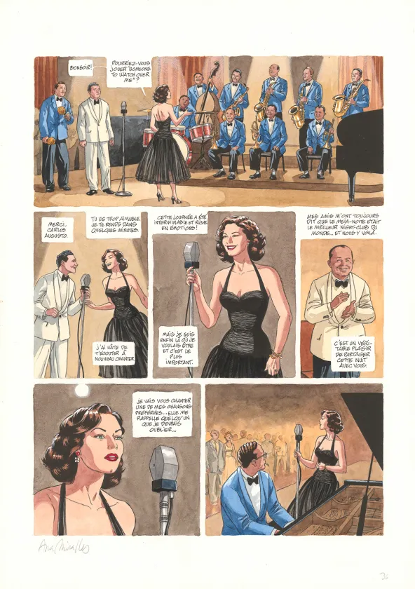 Colored original page, Ava, quarante-huit heures dans la vie d'Ava Gardner, Ana Miralles