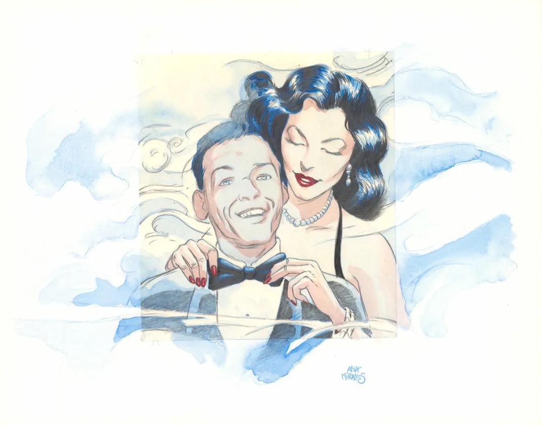 Colored illustration, Ava, quarante-huit heures dans la vie d'Ava Gardner, Ana Miralles