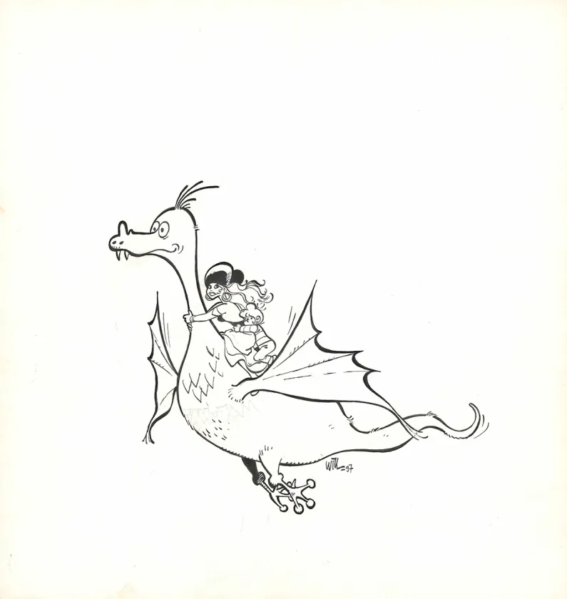 Black and white illustration, Isabelle,  Will