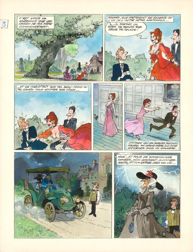 Colored original page, Le Jardin des Désirs,  Will