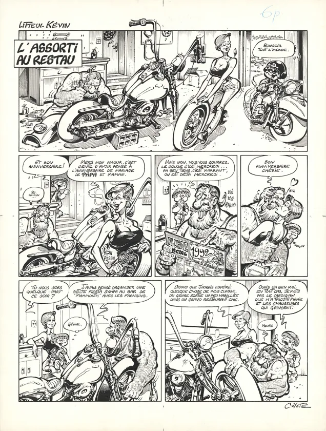 Planche noir et blanc, Litteul Kévin, Litteul Kévin (T.1),  Coyote