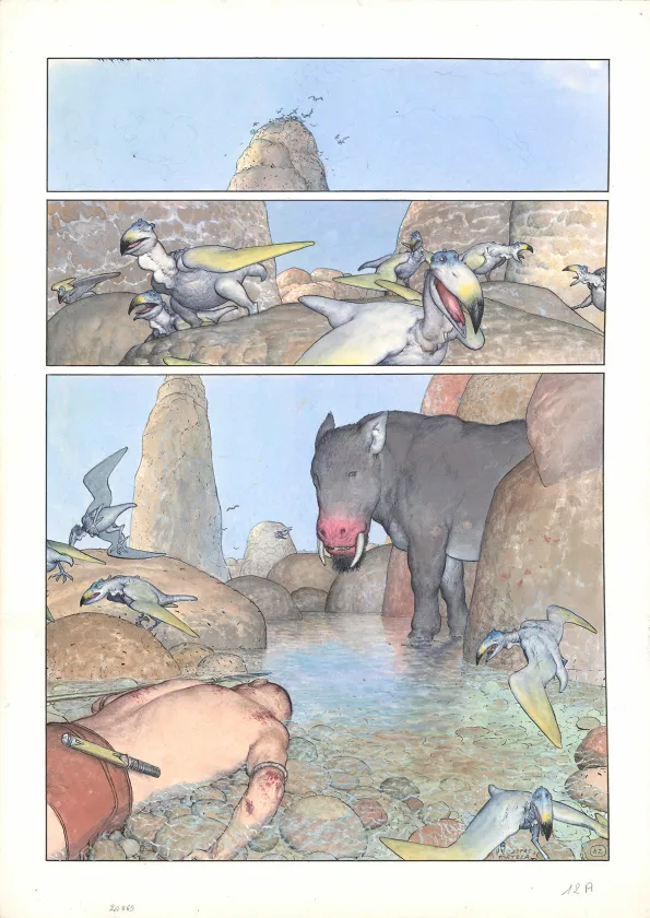 Colored original page, Les Hérésiarques, L'Âme creuse (T.1),  Das Pastoras