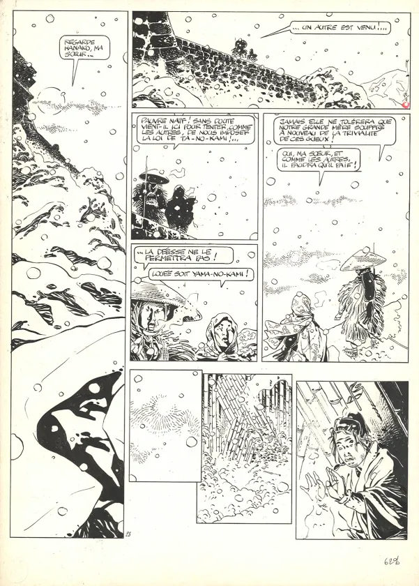 Black and white original page, Kogaratsu, Marc Michetz