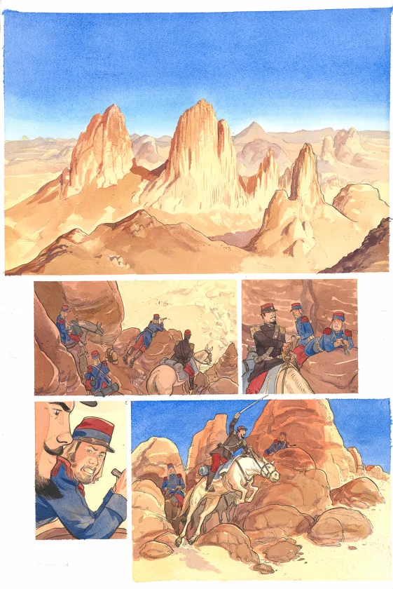 Colored original page, Artifices, un magicien en Algérie, Julen Ribas