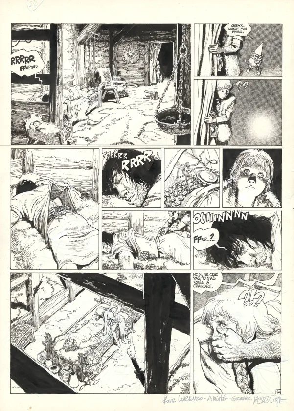 Planche noir et blanc, Thorgal, La Gardienne des clés (T.17), Grzegorz Rosinski