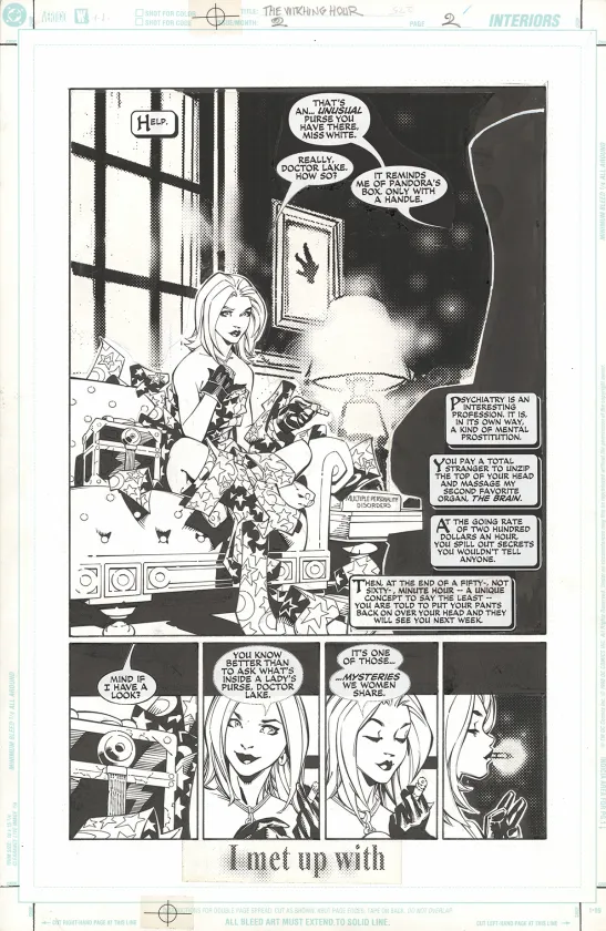Planche noir et blanc, The Witching Hour, Chris Bachalo
