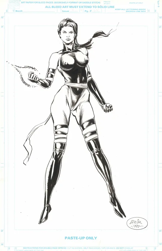 Black and white illustration, Michael Bair