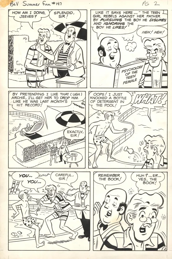 Planche noir et blanc, Betty & Veronica Friends Forever, Summer Fun, Dan De Carlo
