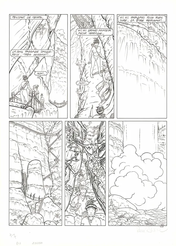 Planche noir et blanc, Adler, La Jungle rouge (T.7), René Sterne