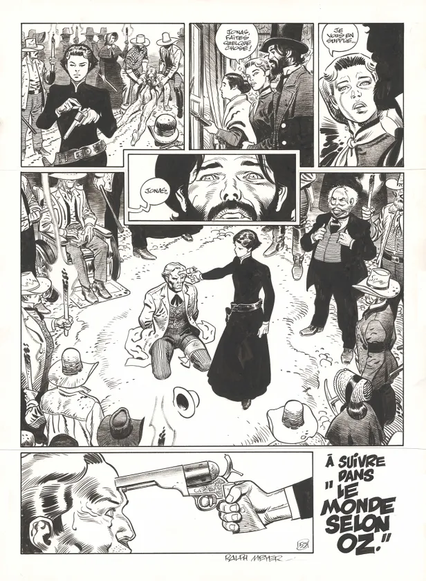 Planche noir et blanc, Undertaker, Mister Prairie (T.7), Ralph Meyer