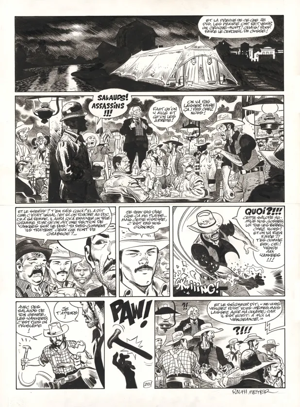 Planche noir et blanc, Undertaker, Mister Prairie (T.7), Ralph Meyer
