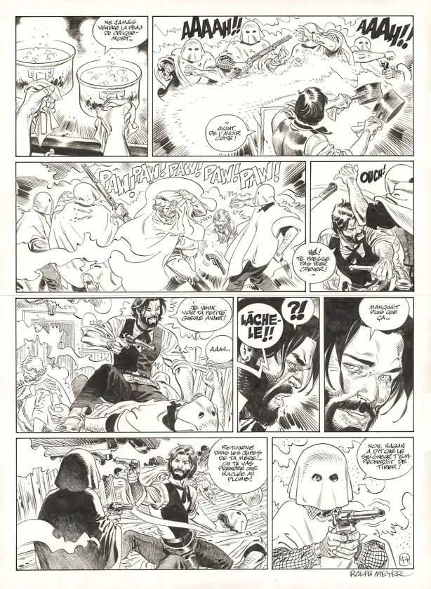 Planche noir et blanc, Undertaker, Le Monde selon Oz (T.8), Ralph Meyer