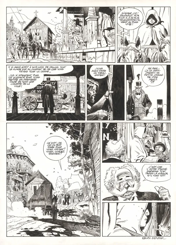 Planche noir et blanc, Undertaker, Le Monde selon Oz (T.8), Ralph Meyer