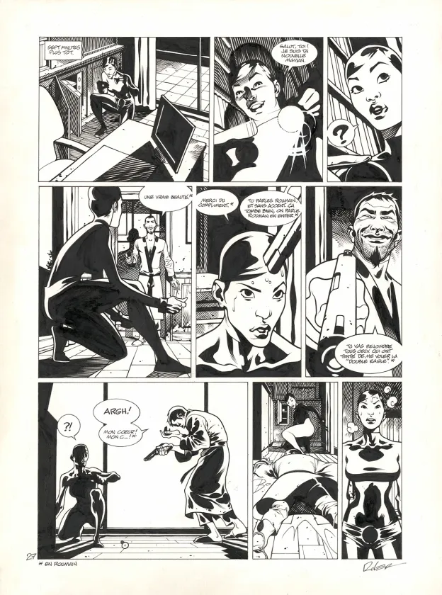 Illustration noir et blanc, Jazz Maynard, Mélodie d'El Raval (T.2),  Roger