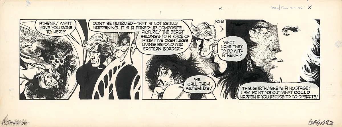 Planche noir et blanc, Garth, Man Hunt,  Asbury