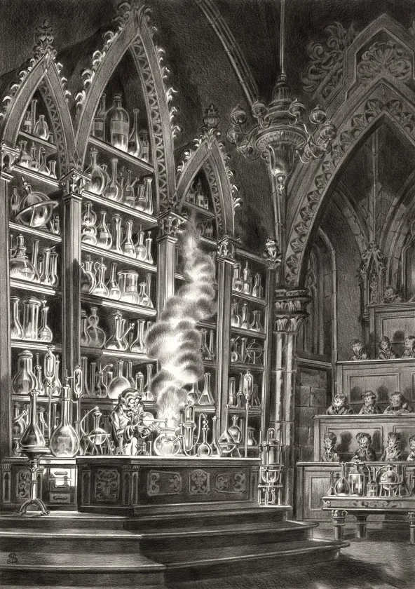 Black and white illustration, Frankenstein, Stan Manoukian