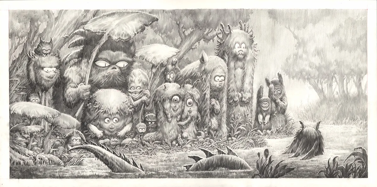 Black and white illustration, Stan Manoukian