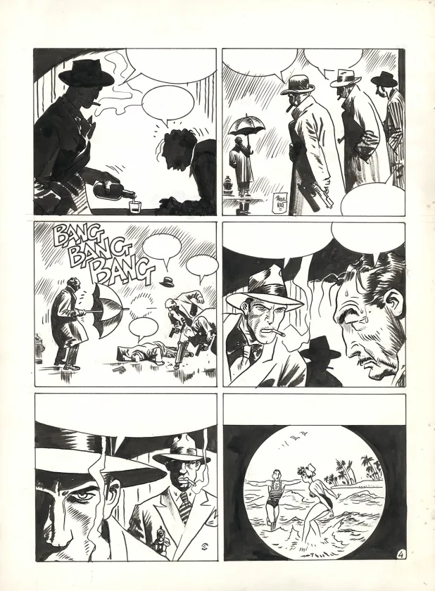 Planche noir et blanc, Torpedo, Jordi Bernet