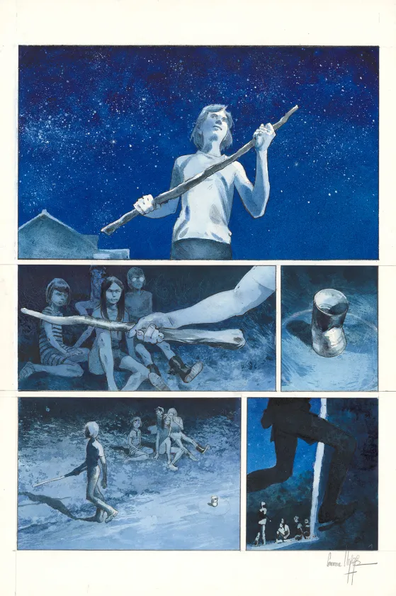 Planche couleur, Cache-cache bâton, Emmanuel Lepage