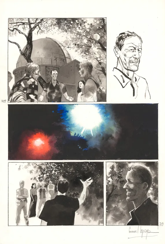 Planche couleur, Au pied des étoiles, Emmanuel Lepage
