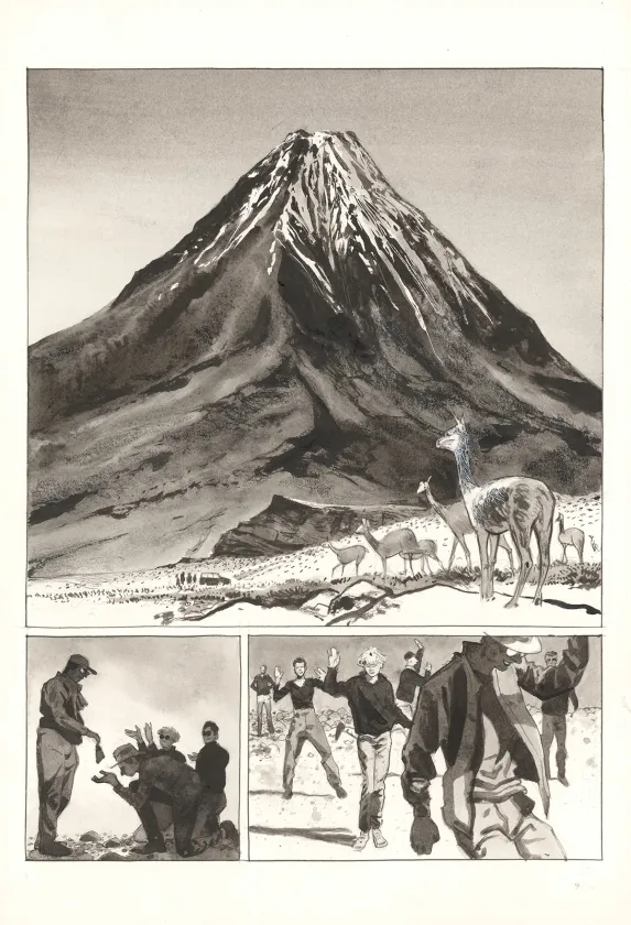 Planche noir et blanc, Au pied des étoiles, Emmanuel Lepage