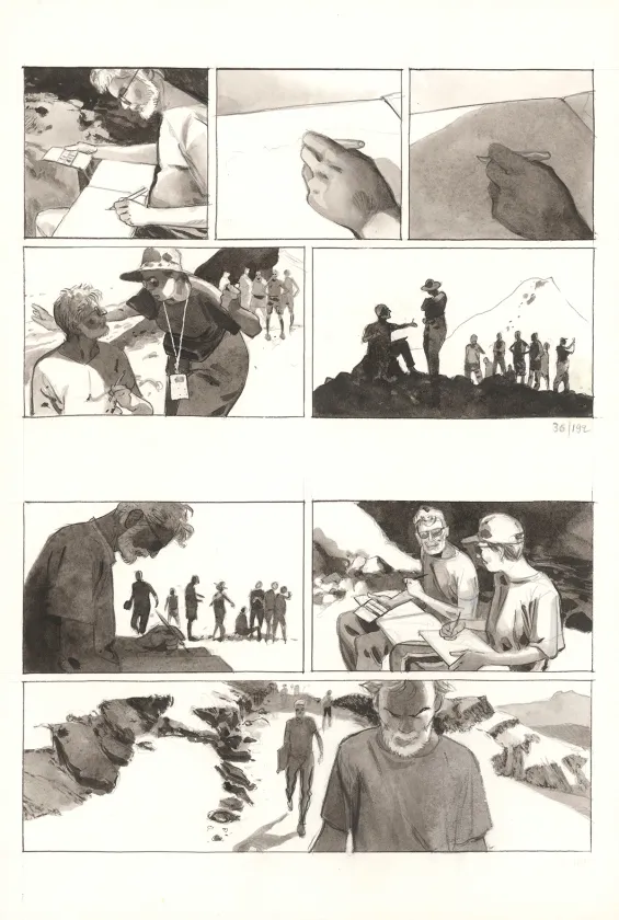Planche noir et blanc, Au pied des étoiles, Emmanuel Lepage