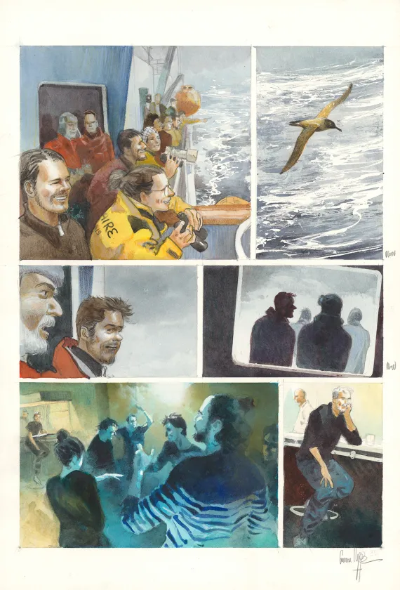 Colored original page, Danser avec le vent, Emmanuel Lepage