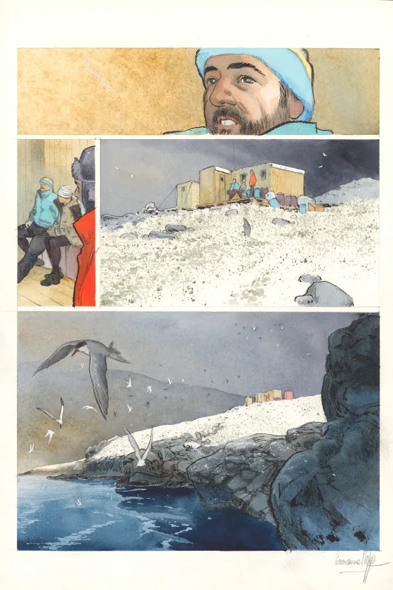 Planche couleur, Danser avec le vent, Emmanuel Lepage