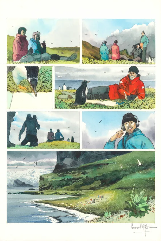 Colored original page, Danser avec le vent, Emmanuel Lepage