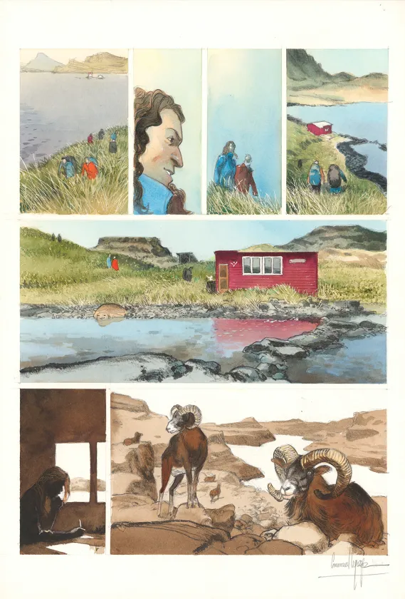 Colored original page, Danser avec le vent, Emmanuel Lepage