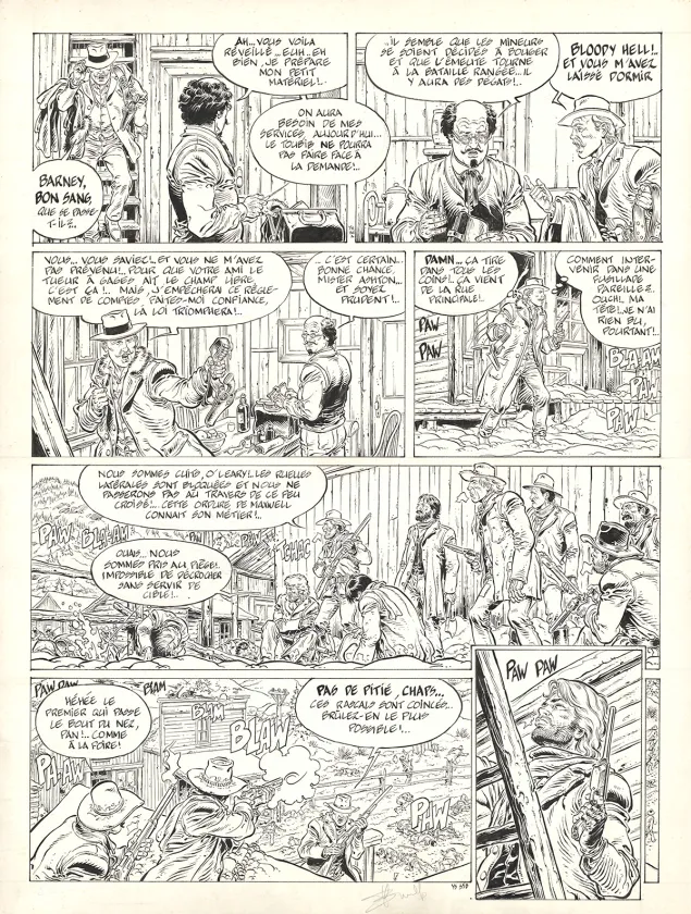 Planche noir et blanc, Durango, L'Héritière (T.12), Yves Swolfs