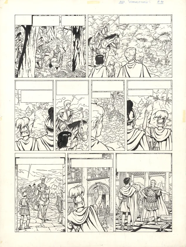 Planche noir et blanc, Alix, Vercingétorix (T.18), Jacques Martin